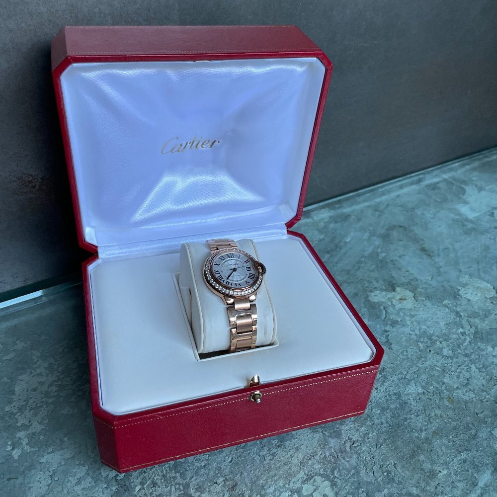 Cartier Rose Gold Stainless Steel Wrist Watch